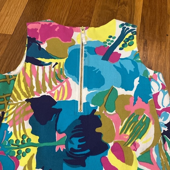 Crewcuts Girls Blue and Pink Tropical Printed Dress Size 6 - Picture 8 of 8